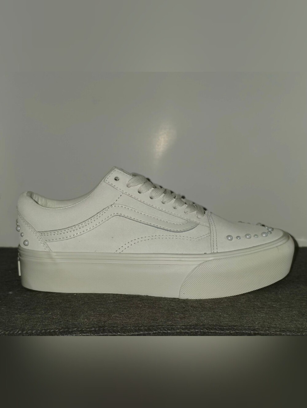 VANS Old Skool Platform Shoe ~ Pearl Marshmallow White | Women's: 8 *NWOB